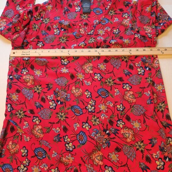 Chelsea & Theodore top Women's medium Tulip hem Crossover Long sleeves V-neck - Picture 6 of 14